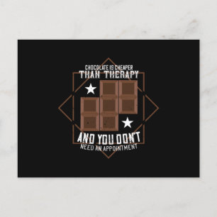 Chocolade - chocolade is goedkoper briefkaart