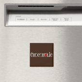 Chocolade, chocolade Lover met rood hart Magneet (Insitu (Vaatwasser))