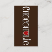 Chocolade, chocolade Lover met rood hart Visitekaartje (Achterkant)
