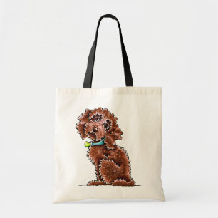 Chocolade Cockapoo Heart Collar Tote Bag