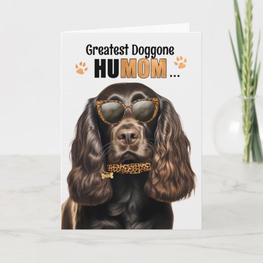Chocolade Cocker Dog Beste HuMOM Ooit Moederdag Feestdagen Kaart (Voorkant)
