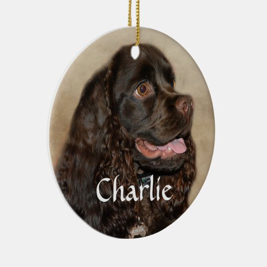 Chocolade Cocker Spaniel Ornament (Rechts)