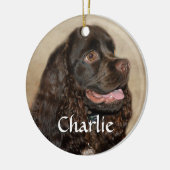 Chocolade Cocker Spaniel Ornament (Links)