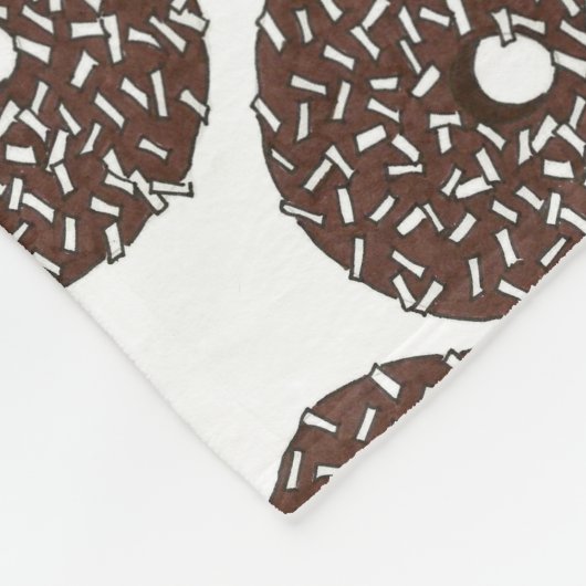 Chocolade Coconut Donut Doughnut Foodie Blanket Fleece Deken (Hoek)