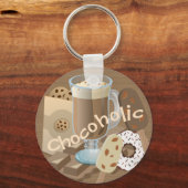 Chocolade colade collage Chocolade Sleutelhanger (Achterkant)