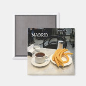 chocolade con churros Magnet Magneet (Voorkant / Achterkant)