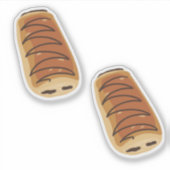 Chocolade Croissant Custom Vinyl Sticker Set (Voorkant)