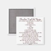 Chocolade "Cup Cake" in een Mok recept - Magnet Magneet (Voorkant / Achterkant)