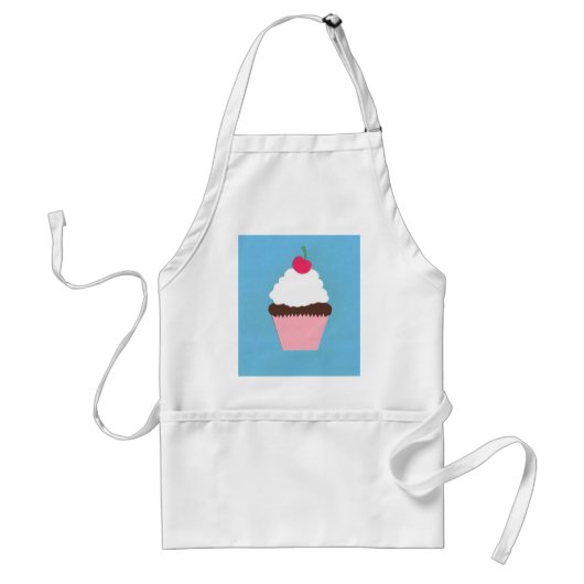 Chocolade Cupcake Apron Standaard Schort (Voorkant)