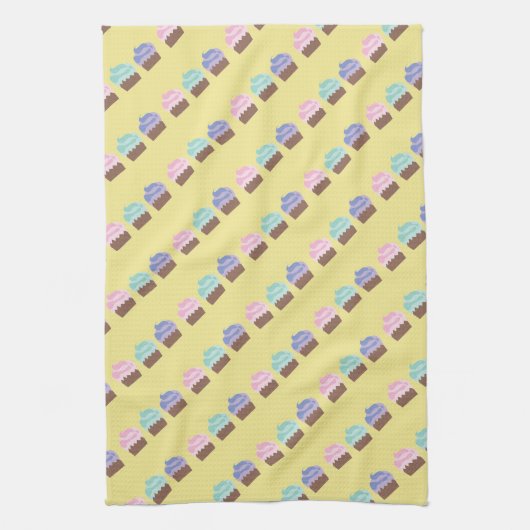 Chocolade Cupcake Baker Kitchen Theedoek (Verticaal)