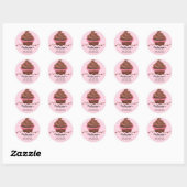 Chocolade Cupcake Bakkerij Box Seals Ronde Sticker (Vel)