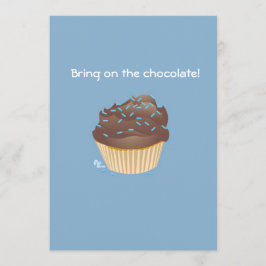 Chocolade Cupcake Birthday Party Invitation Kaart