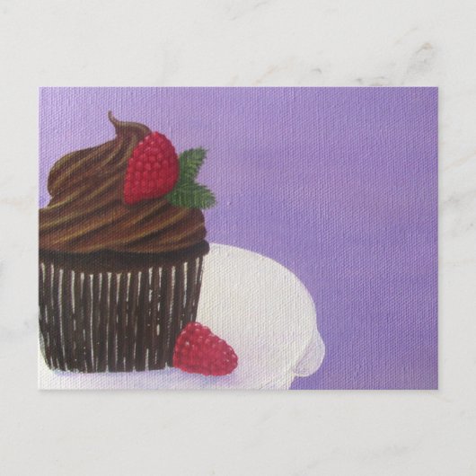 Chocolade Cupcake Briefkaart (Voorkant)