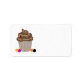 Chocolade Cupcake Etiket (Voorkant)