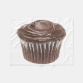 Chocolade Cupcake Fleece Deken (Voorkant (Horizontaal))