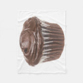 Chocolade Cupcake Fleece Deken (Voorkant)