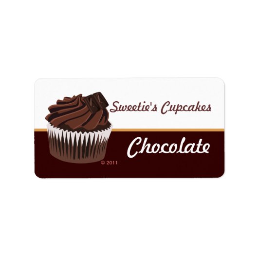 Chocolade Cupcake Labels (Voorkant)