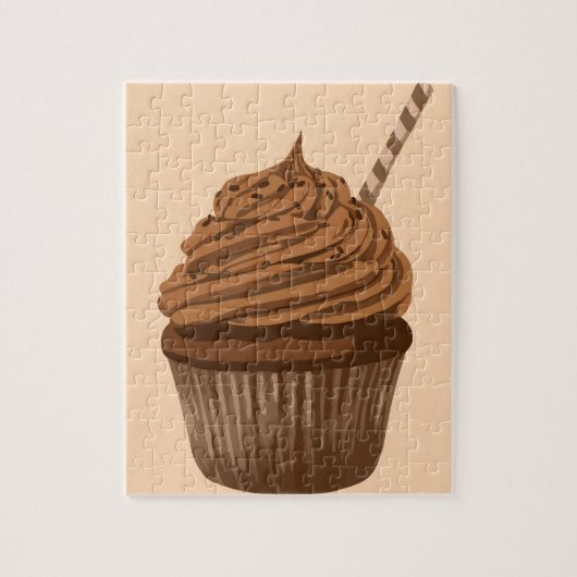 Chocolade Cupcake Legpuzzel (Verticaal)