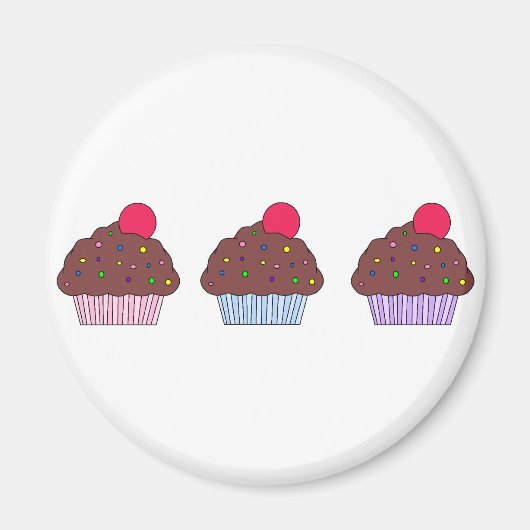Chocolade CupCake Magneet (Voorkant)