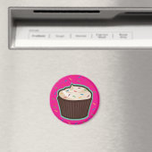 Chocolade Cupcake Magneet (Insitu (Vaatwasser))