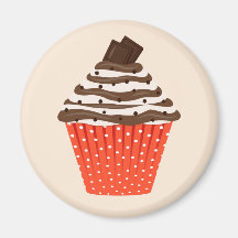 Chocolade Cupcake Magneet