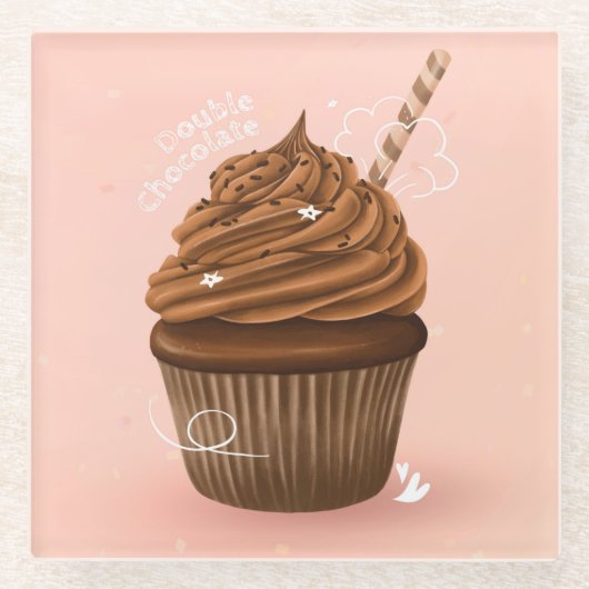 Chocolade Cupcake Onderzetter (Voorkant)