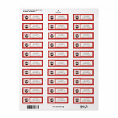 Chocolade Cupcake Red Polka Dot Whimsical Labels (Full Sheet)