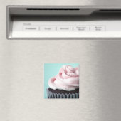 Chocolade Cupcake Roze Vanille Frosting Magneet (Insitu (Vaatwasser))