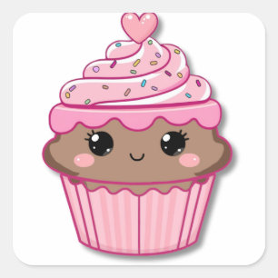 Chocolade Cupcake Sticker