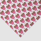 Chocolade Cupcakes Herhaal patroon Tissuepapier (Detail)