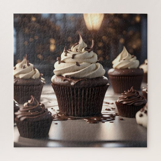 Chocolade Cupcakes Legpuzzel (Verticaal)