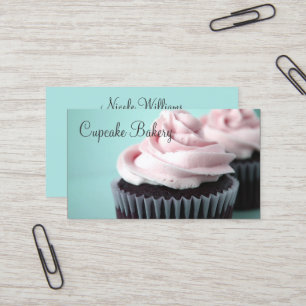 Chocolade Cupcakes Roze vanille, bevroren Visitekaartje