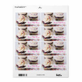 Chocolade Cupcakes Sprinkles Vanille Frosting Etiket (Full Sheet)