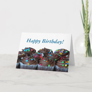 Chocolade Cupcakes Verjaardagskaarten Kaart