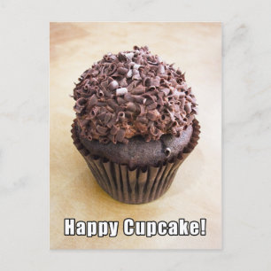 Chocolade Curl Chocolade Happy Cupcake Briefkaart