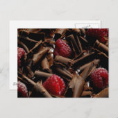 Chocolade Curls en frambozen Briefkaart (Voorkant / Achterkant)