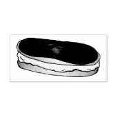 Chocolade Custard Eclair Franse gebitsstempel Rubberstempel (Afrduk)