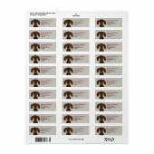 Chocolade Dachshund Hond Retouradres Labels (Full Sheet)