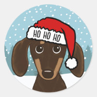 Chocolade Dachshund Santa Schattige Wiener Dog Cus