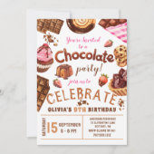 Chocolade Desserts Verjaardagsfeest Kaart (Voorkant)