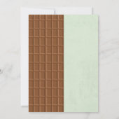 Chocolade & Dinosaurus ELKE LEEFTIJD Verjaardag Ge Kaart (Achterkant)