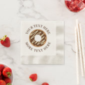 Chocolade donut aangepaste servetten voor gebak (Insitu)