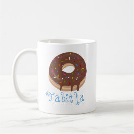 Chocolade Donut Custom Blue Naam Koffie Koffiemok