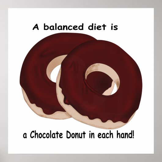 Chocolade Donut Diet Print (Voorkant)