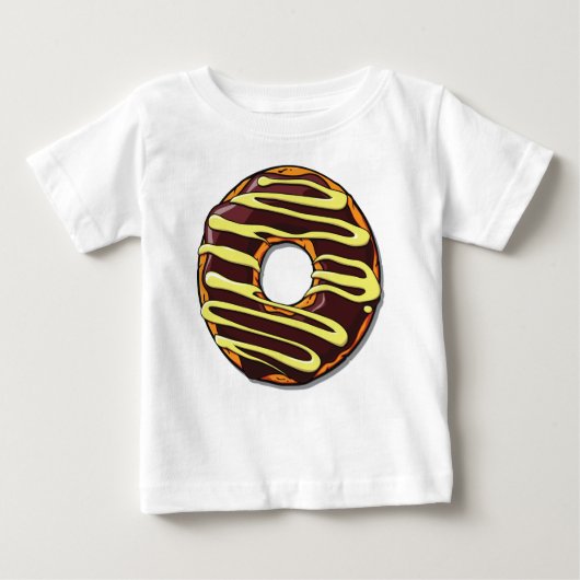 Chocolade Donut, Doughnut, Bevroren, Glaze, Icen (Voorkant)