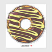 Chocolade Donut, Doughnut, Bevroren, Glaze, Icen Sticker (Vel)