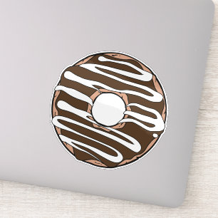 Chocolade Donut, Doughnut, Iceren, Bevroren, Glaze Sticker