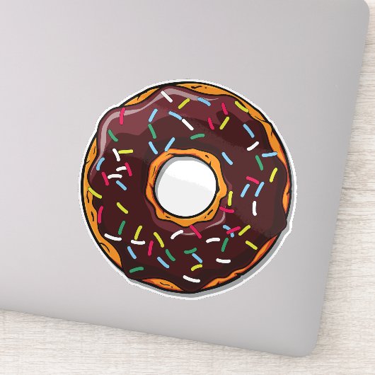 Chocolade Donut, Doughnut, Icing, Sprinkles, Glaze Sticker (Detail)