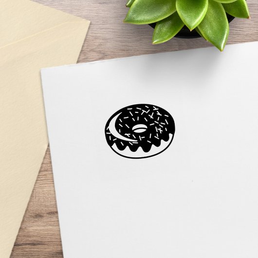 Chocolade Donut Loyalty krijgt één gratis Rubberstempel