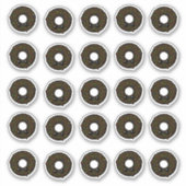 Chocolade Donut met Chocolate Frosting Sprinkles Sticker (Voorkant)